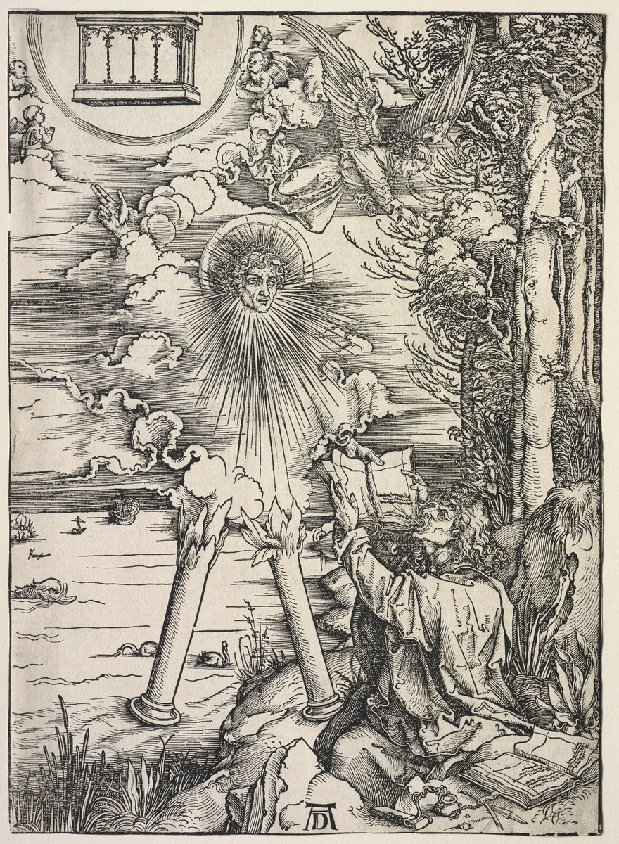 Revelation of St. John: St. John Devouring the Books by Albrecht Dürer, print, 1511