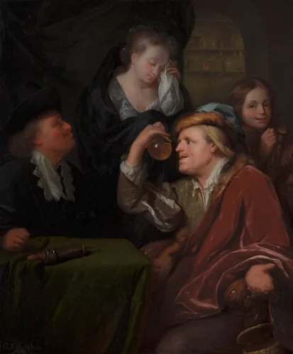 The Doctor's Examination by Godefridus Schalcken, painting, 1690
