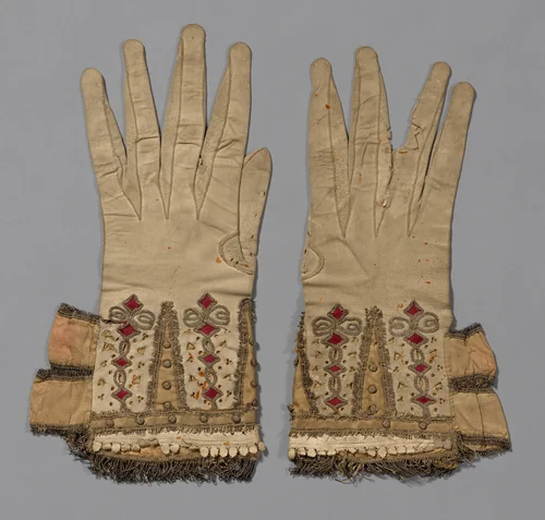 Pair of Gloves by England, textile, 1601-1650