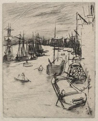 Little Wapping by James McNeill Whistler, print, 1861