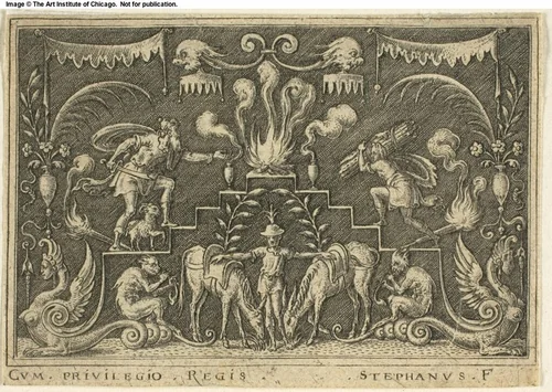Abraham's Sacrifice by Etienne Delaune, print, 1538-1583
