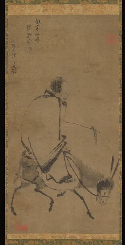 Chan master riding a mule by Unidentified Artist, painting, 1127-1248