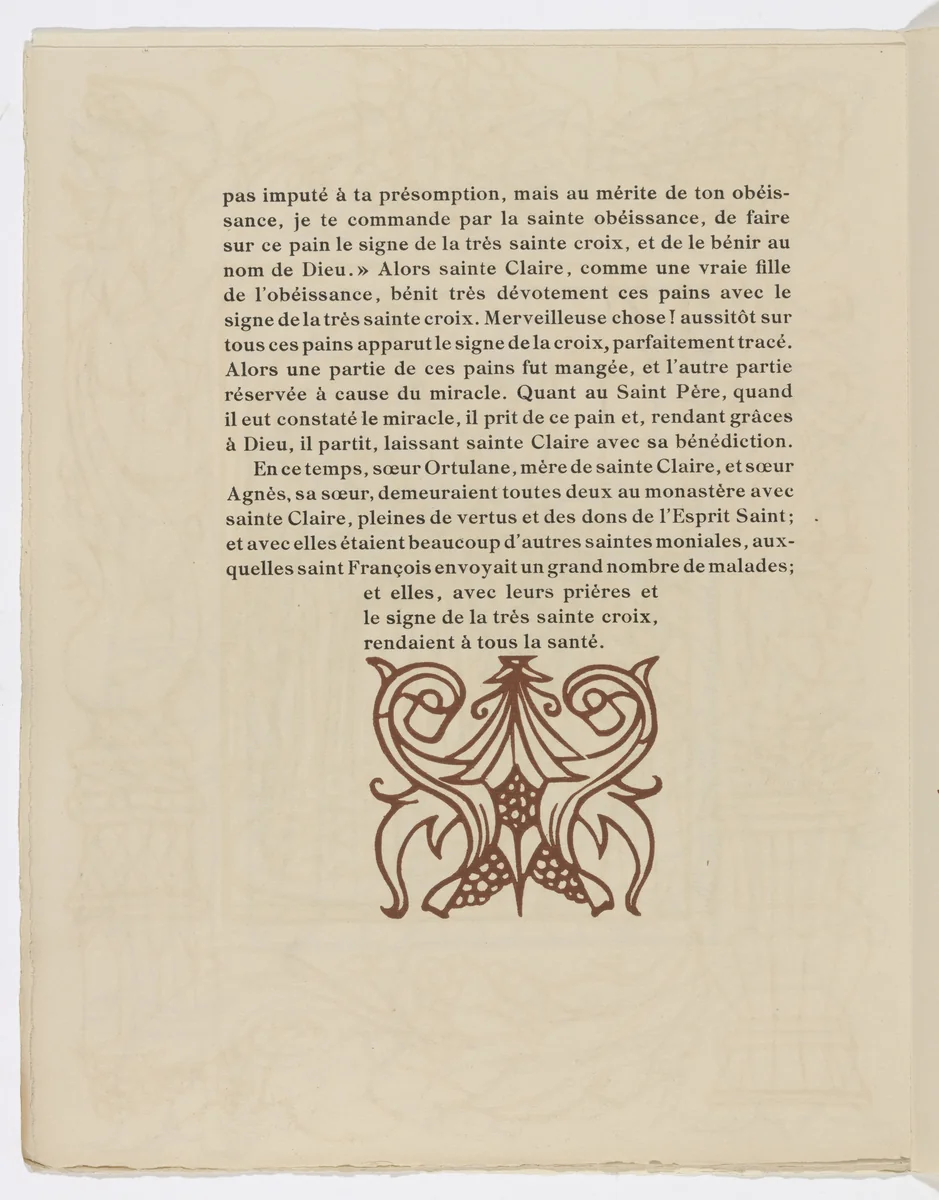 Tailpiece (page 198) from Les Petites Fleurs de St. François (The Little Flowers of St. Francis) by Émile Bernard, illustrated book, 1928