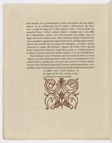 Tailpiece (page 198) from Les Petites Fleurs de St. François (The Little Flowers of St. Francis) by Émile Bernard, illustrated book, 1928