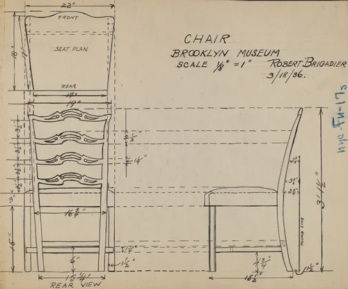 Hitchcock Chair by Robert Brigadier, index of american design, 1936