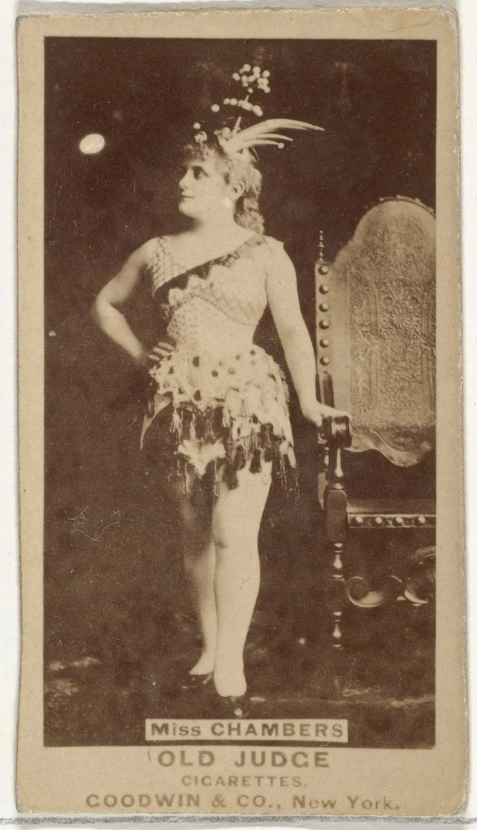Miss Chambers, from the Actors and Actresses series (N171) for Old Judge Cigarettes by Goodwin & Company, photograph, 1886-1890