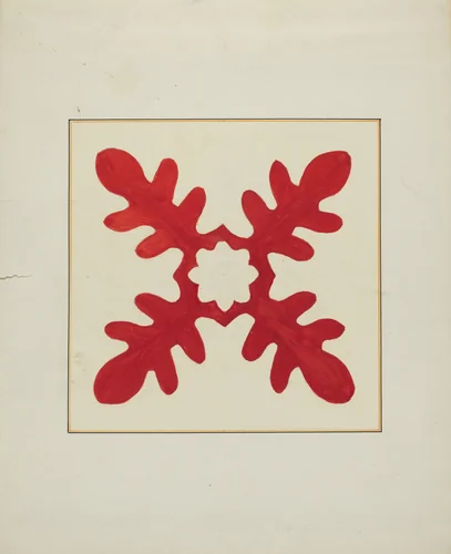 Pieced Autograph Quilt (1 Piece) by Margaret Linsley; Cornelius Christoffels, index of american design, 1936