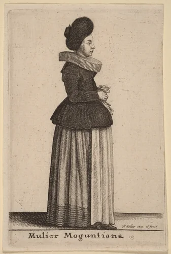 Mulier Moguntiana by Wenceslaus Hollar, print, 1643