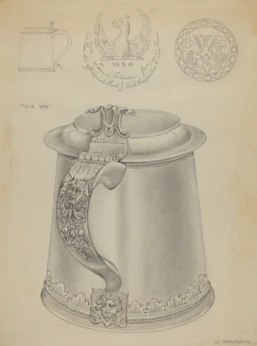 Silver Tankard by Gordon Sanborn, index of american design, 1936
