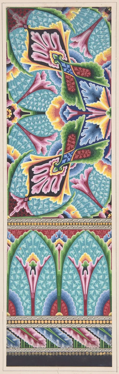 Design drawing by Christopher Dresser, drawing, 1878-1888