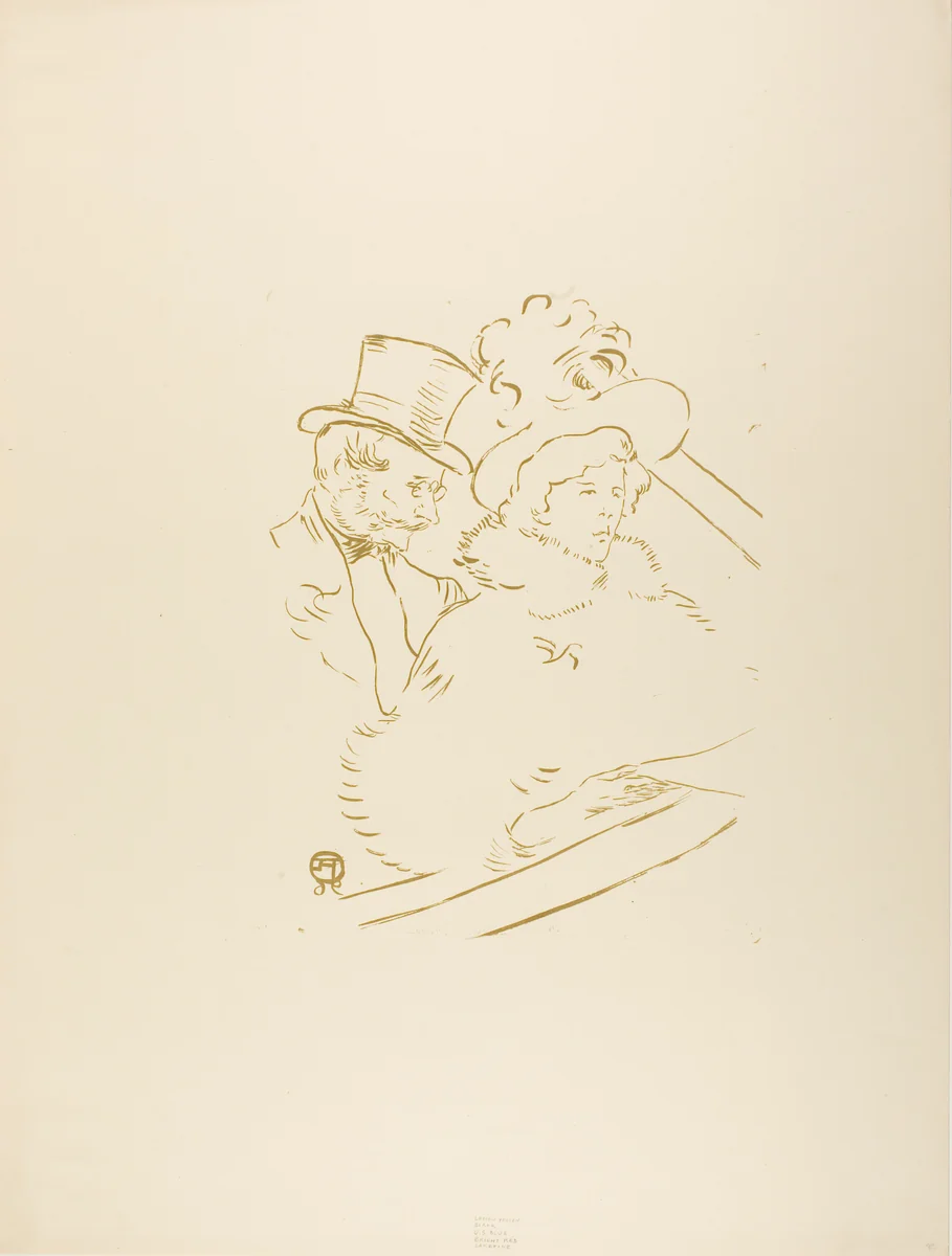 At the Concert by Henri de Toulouse-Lautrec, print, 1896