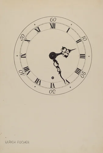 Shelf Clock by Ulrich Fischer, index of american design, 1937