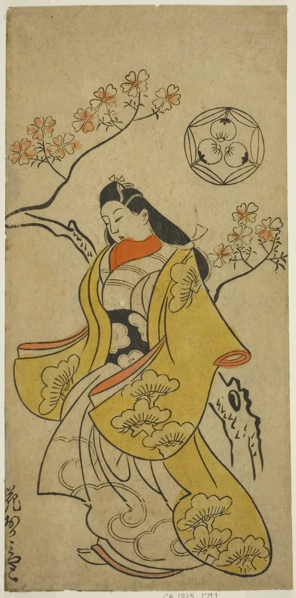 The Actor Hanaoka Miyako by Torii Kiyonobu I (鳥居 清信), print, 1695-1705