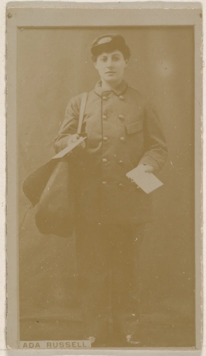 Ada Russell, from the Actresses series (N245) issued by Kinney Brothers to promote Sweet Caporal Cigarettes by Kinney Brothers Tobacco Company, photograph, 1890