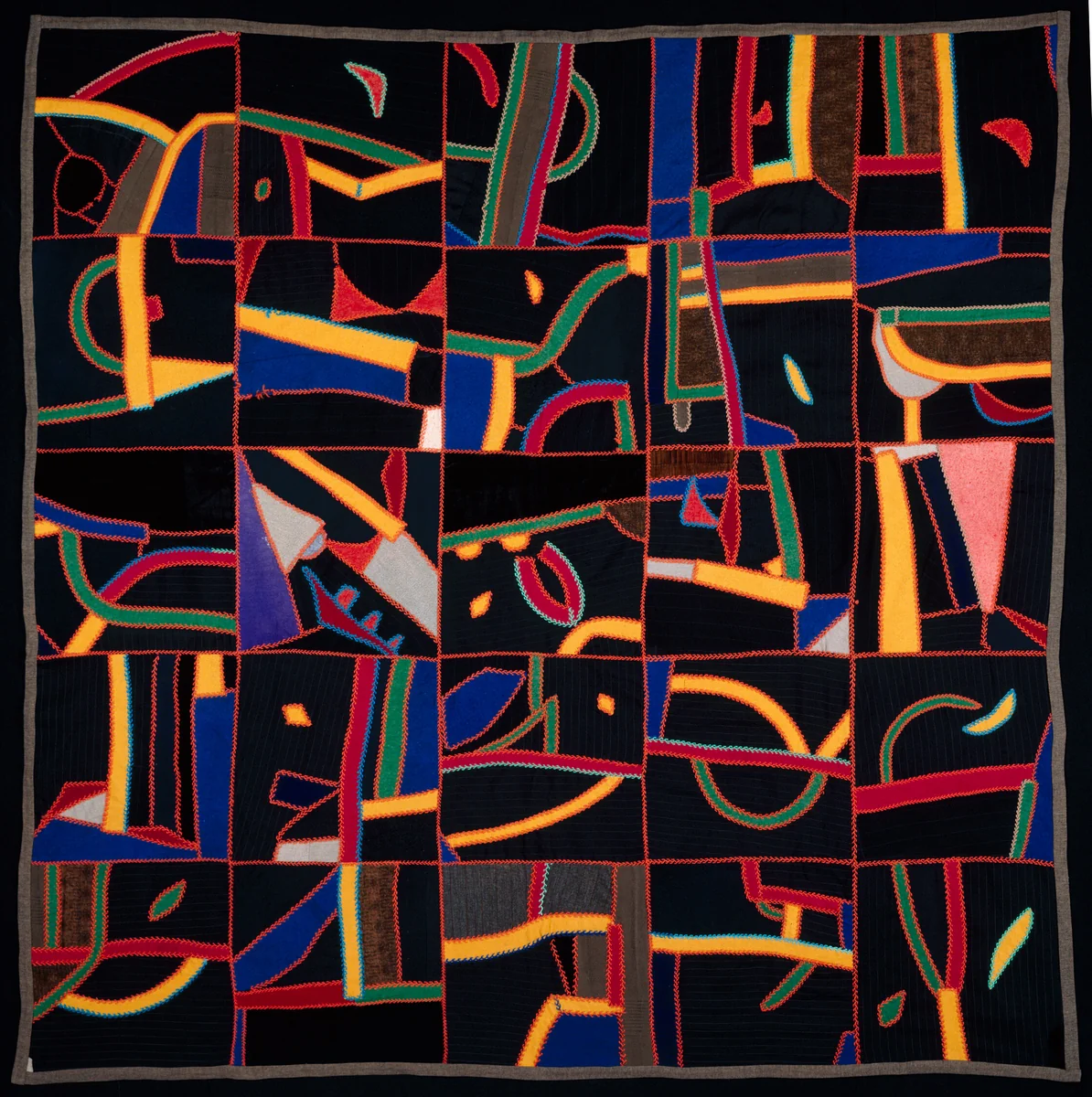 Bedcover Entitled "Wool-Drawings" by United States, textile, 1890-1910