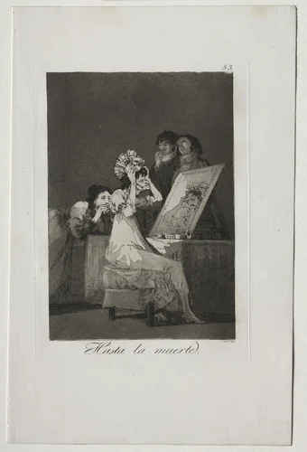 Until Death, Plate 55 by Francisco de Goya, print, 1799