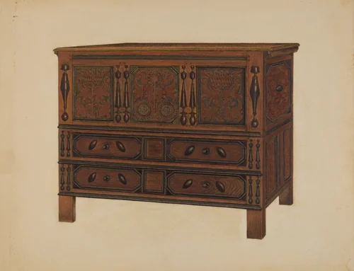 Chest by Meyer Goldbaum, index of american design, 1937