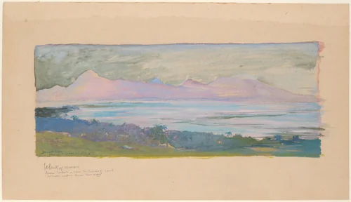 The Island of Moorea Looking across the Strait from Tahiti, January 1891 by John La Farge, artwork, 1891