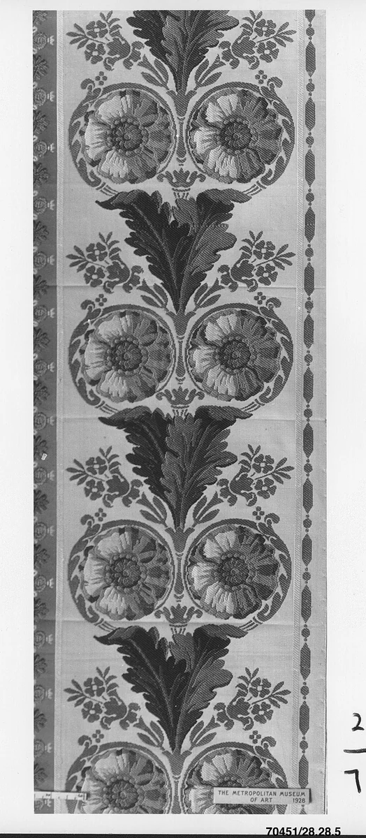 Border for wall fabric by Sériziat et Cie, textile, 1813