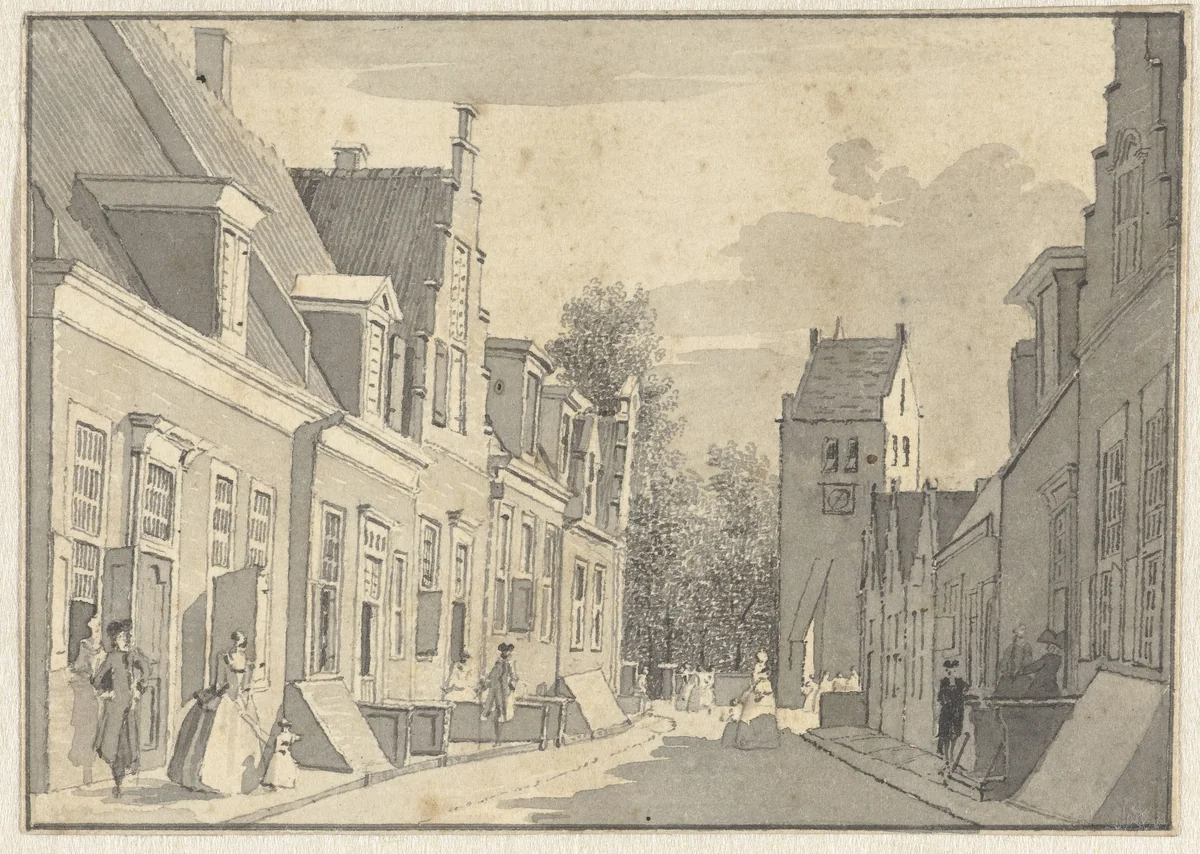 Gezicht te Oosterland by Maria Feitama, drawing, 1752