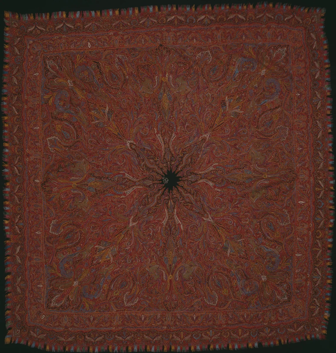 Square Shawl by India, textile, 1870-1879