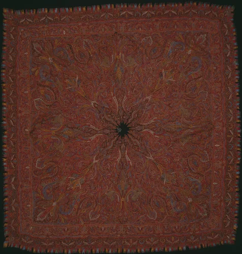 Square Shawl by India, textile, 1870-1879