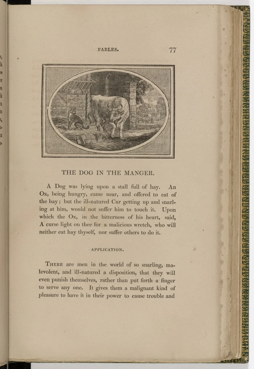 Headpiece (page 77) from The Fables of Aesop by Thomas Bewick, illustrated book, 1818