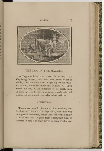 Headpiece (page 77) from The Fables of Aesop by Thomas Bewick, illustrated book, 1818