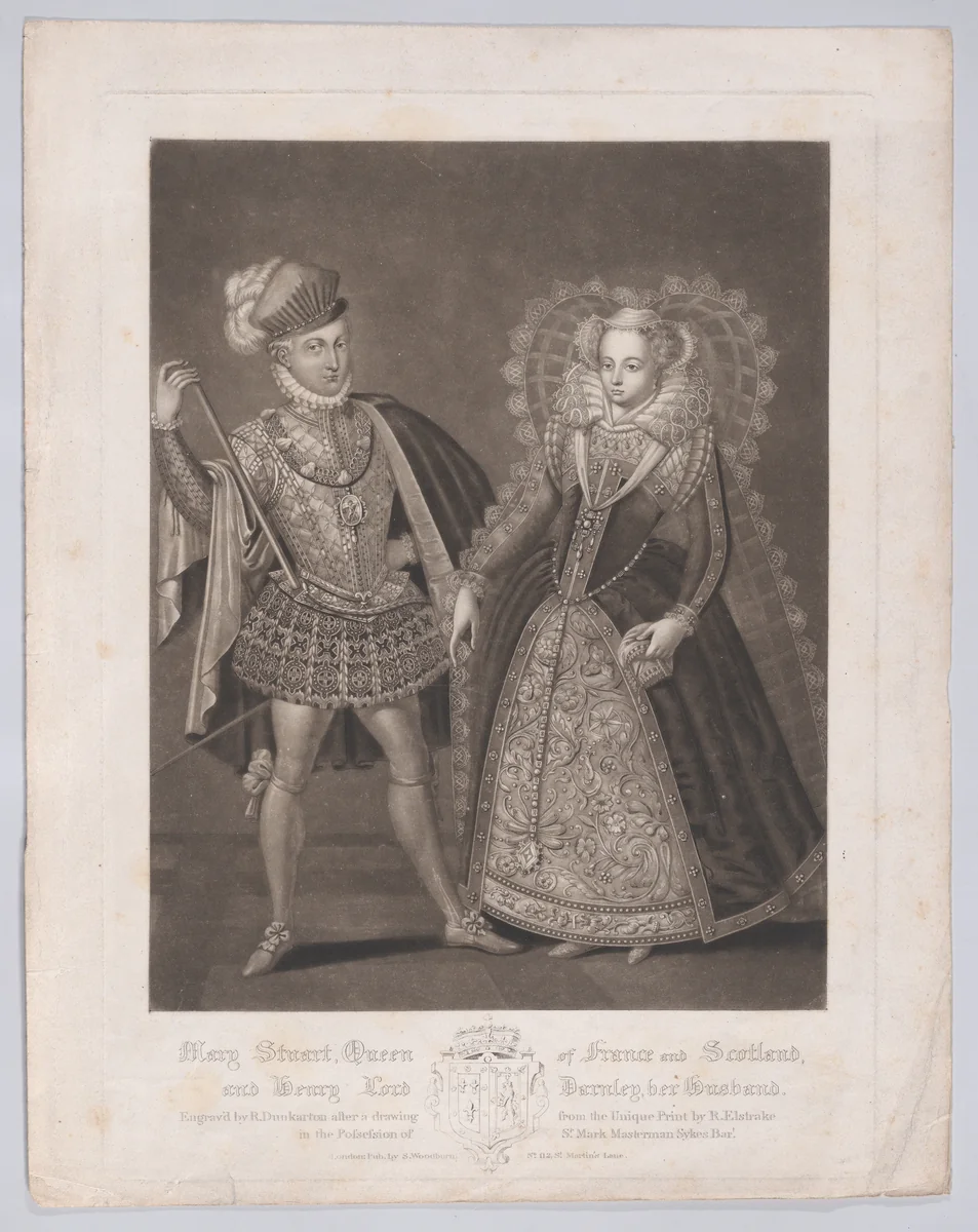 Mary, Queen of Scots and Lord Darnley by Robert Dunkarton, print, 1811-1821