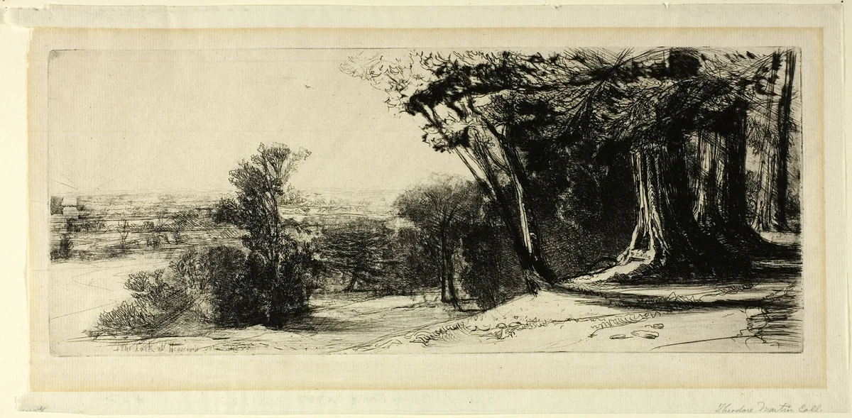 Early Morning, Richmond Park by Francis Seymour-Haden, print, 1859