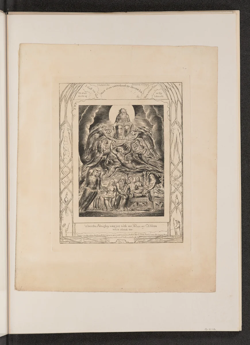 Satan Before the Throne of God by William Blake, portfolio, 1825