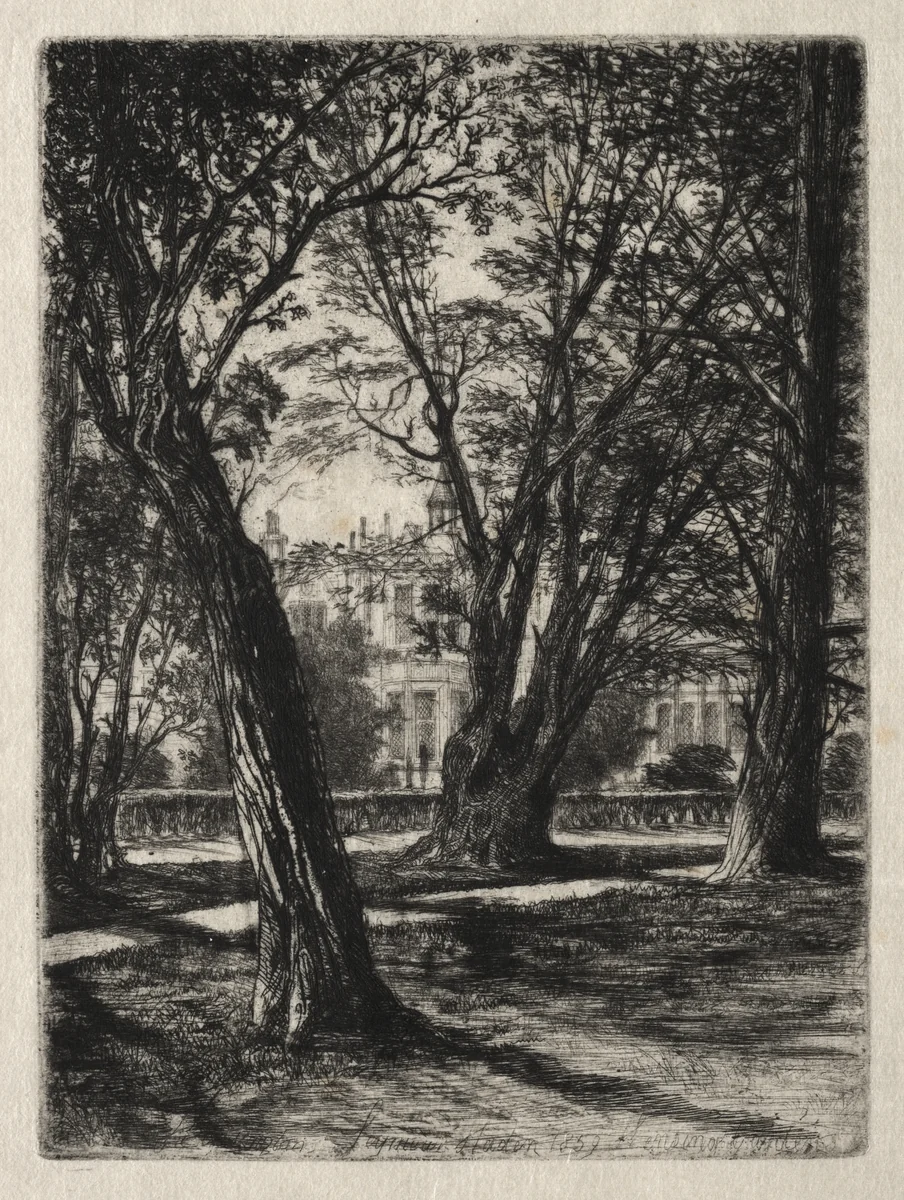 Kensington Gardens by Francis Seymour-Haden, print, 1859