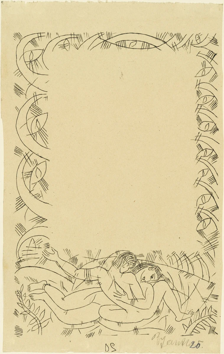 Ornamental Border for a Book by Richard Janthur, print, 1898