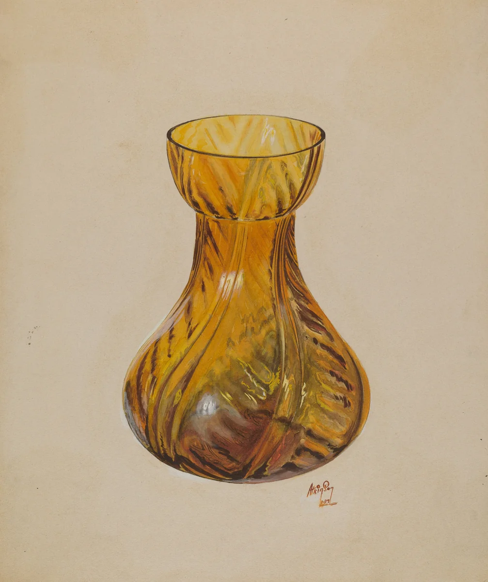 Amber Jar (Blown) by Ralph Atkinson, index of american design, 1937