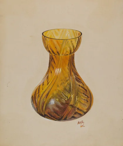 Amber Jar (Blown) by Ralph Atkinson, index of american design, 1937