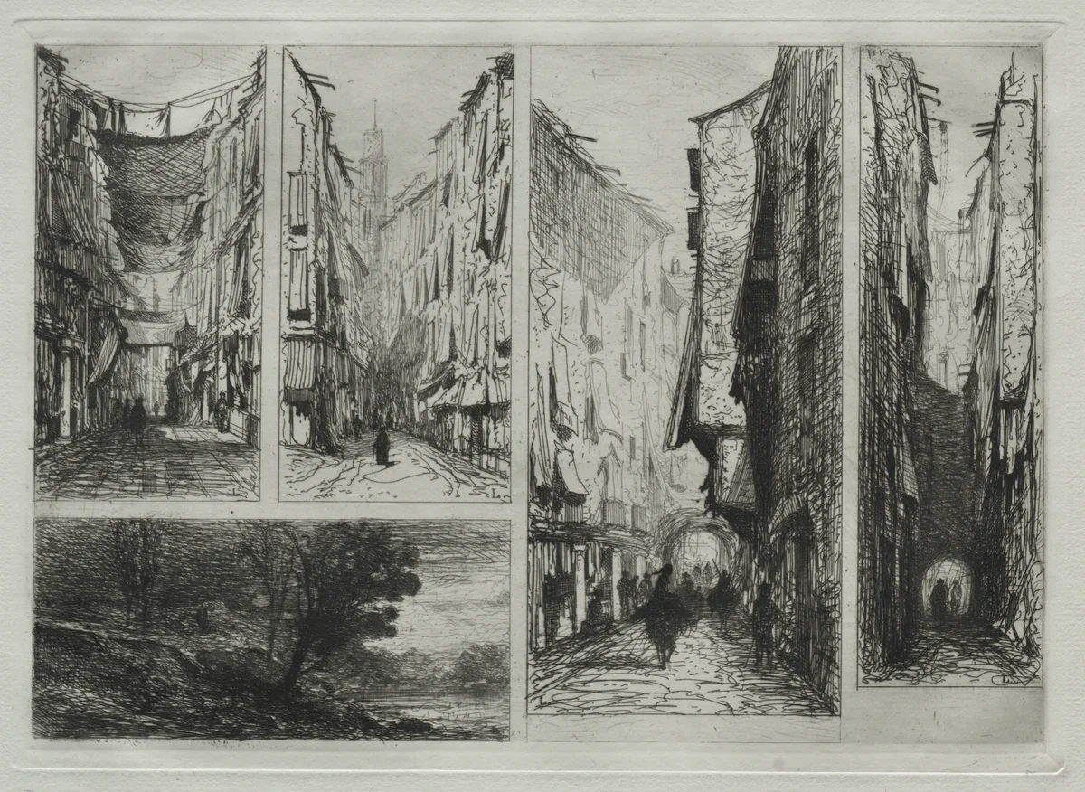 Bordeaux by Maxime Lalanne, print, 1853-1886