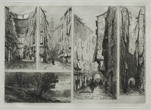 Bordeaux by Maxime Lalanne, print, 1853-1886