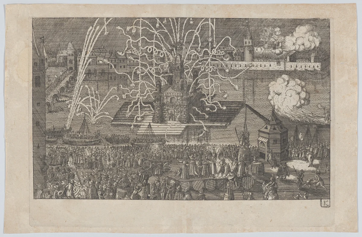 Plate K: Election and Coronation of Emperor Maximilian II by anonymous, print, 1612