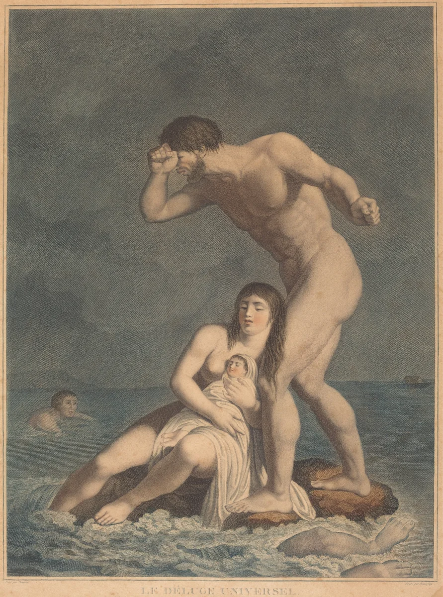 Le Déluge Universel by Jacques Bonnefoy; Michel Honoré Bounieu, print, 1783