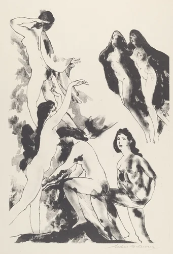 Free of Clouds by Arthur B. Davies, print, 1919-1920