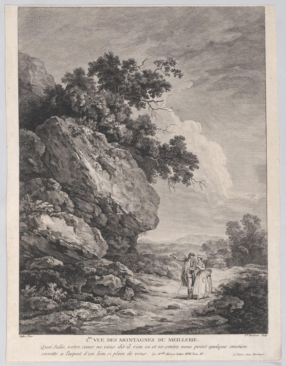 View of the Meillerie Mountains by Mme. Duchateau, print, 1779-1797