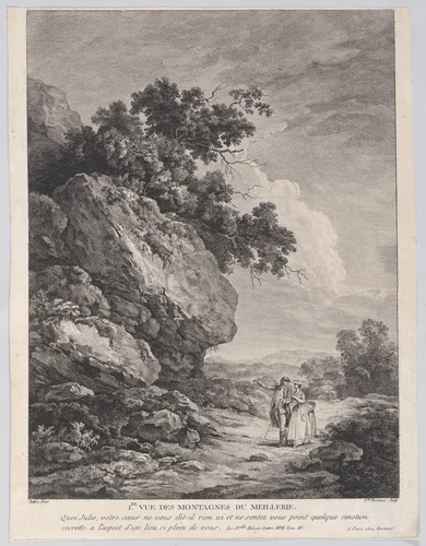 View of the Meillerie Mountains by Mme. Duchateau, print, 1779-1797