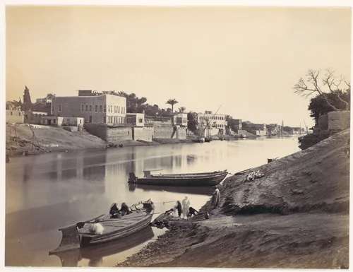 Banks of the Nile at Cairo by Francis Frith, photograph, 1855-1859