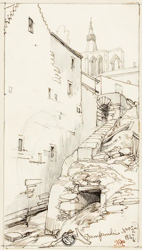 Dunfermline by William Leighton Leitch, drawing, 1847