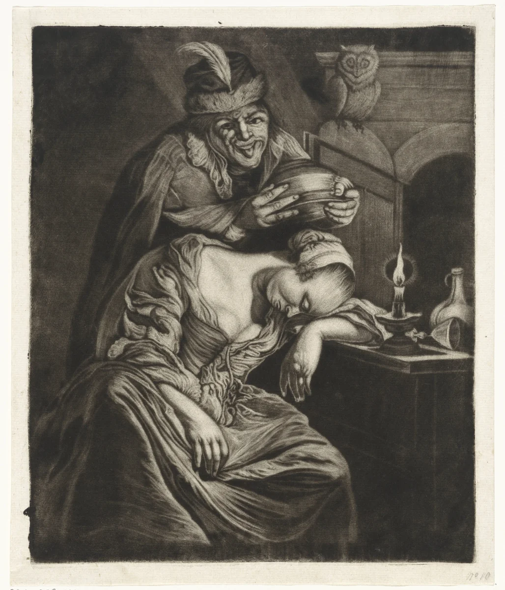 De wijn is een spotter by Jacob Hoolaart, print, 1723-1789