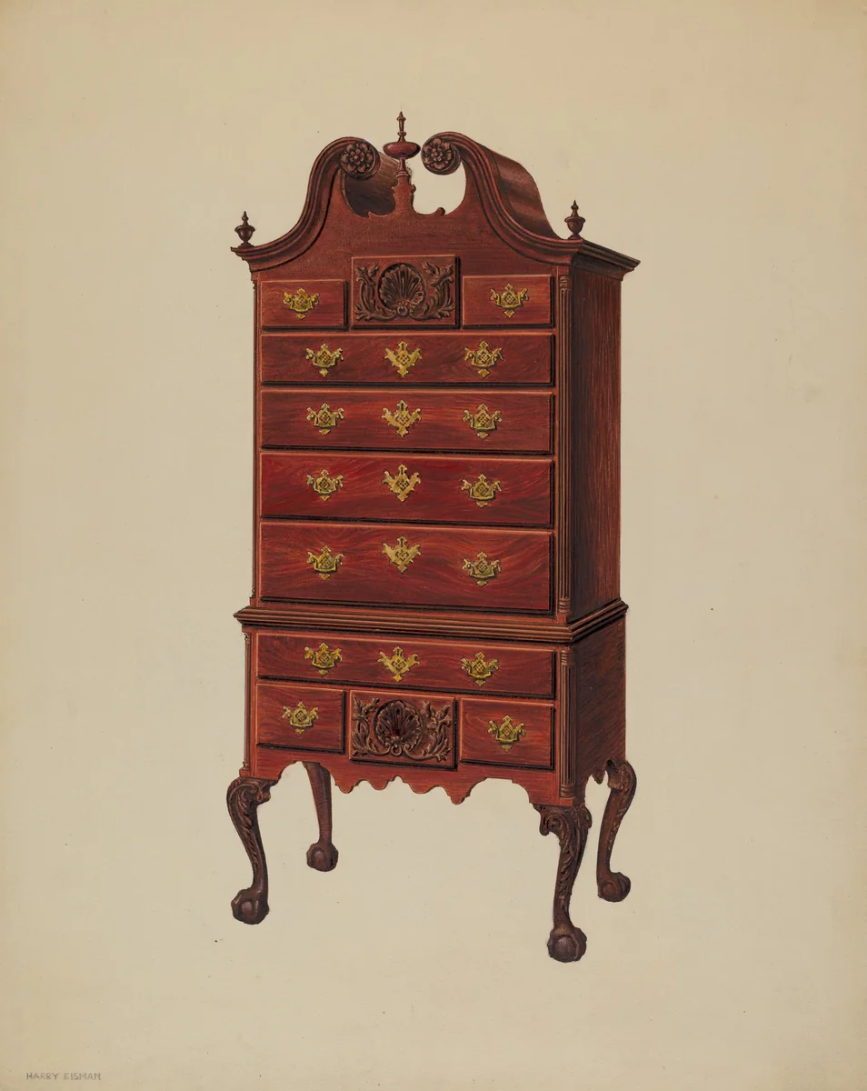 Highboy by Harry Eisman, index of american design, 1937