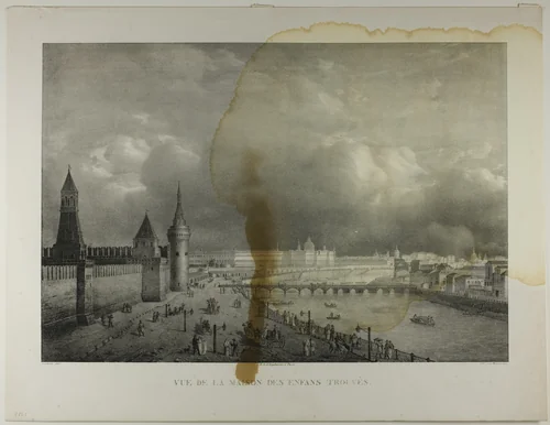 View from the Foundling House by François Joseph Dupressoir, print, 1833