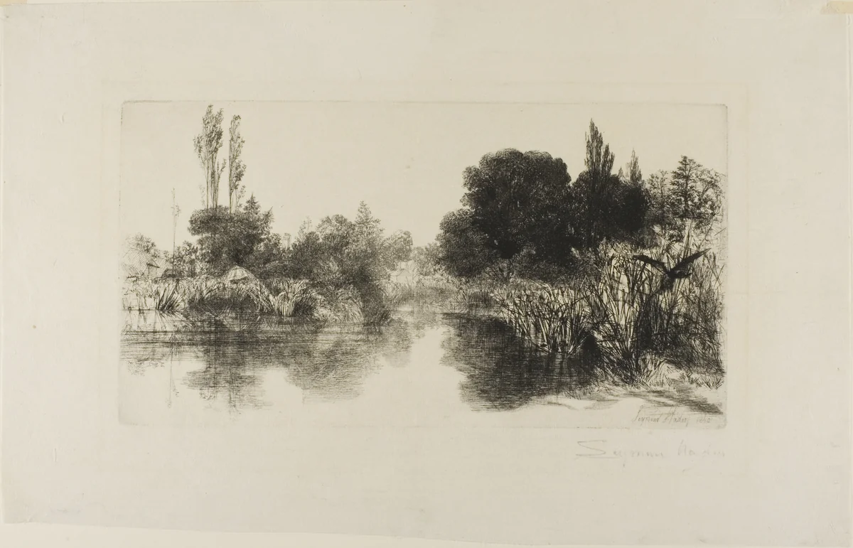 Shere Mill Pond, No. II (large plate) by Francis Seymour-Haden, print, 1860