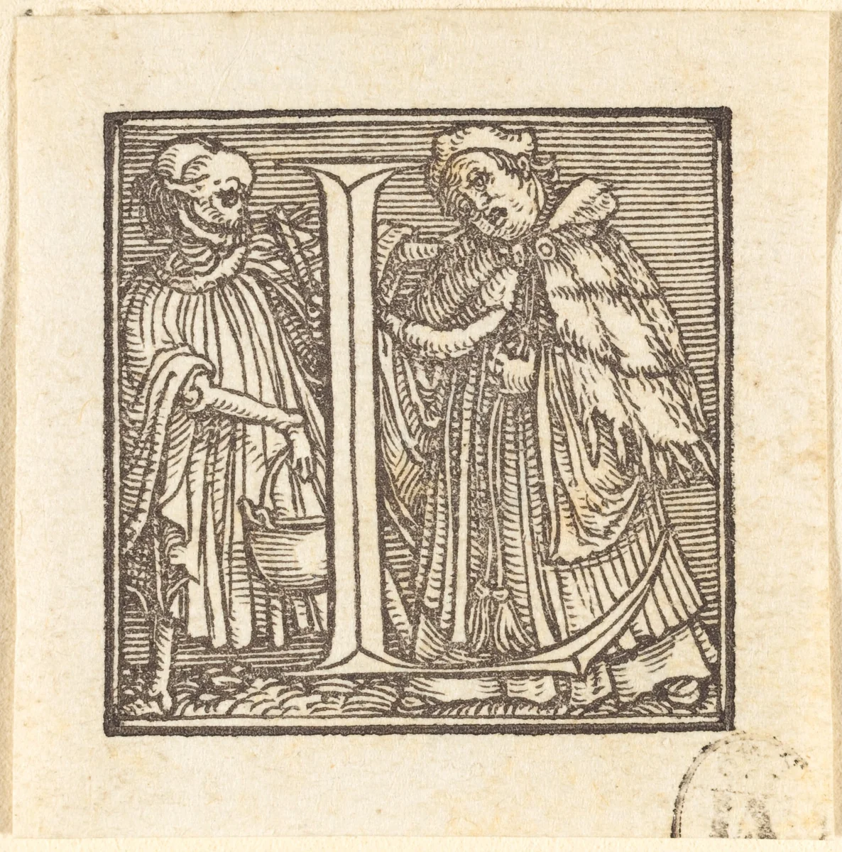 Letter L by Hans Lützelburger, print, 1518-1528