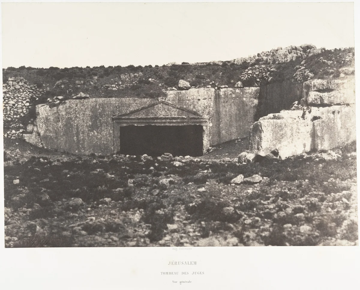 Jérusalem, Tombeau des Juges, Vue générale by Auguste Salzmann, photograph, 1854-1859